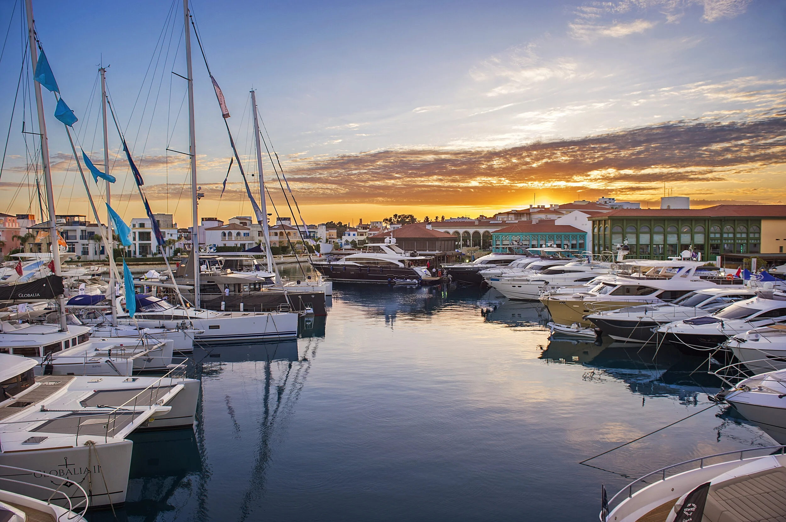 Limassol Marina at sunset
